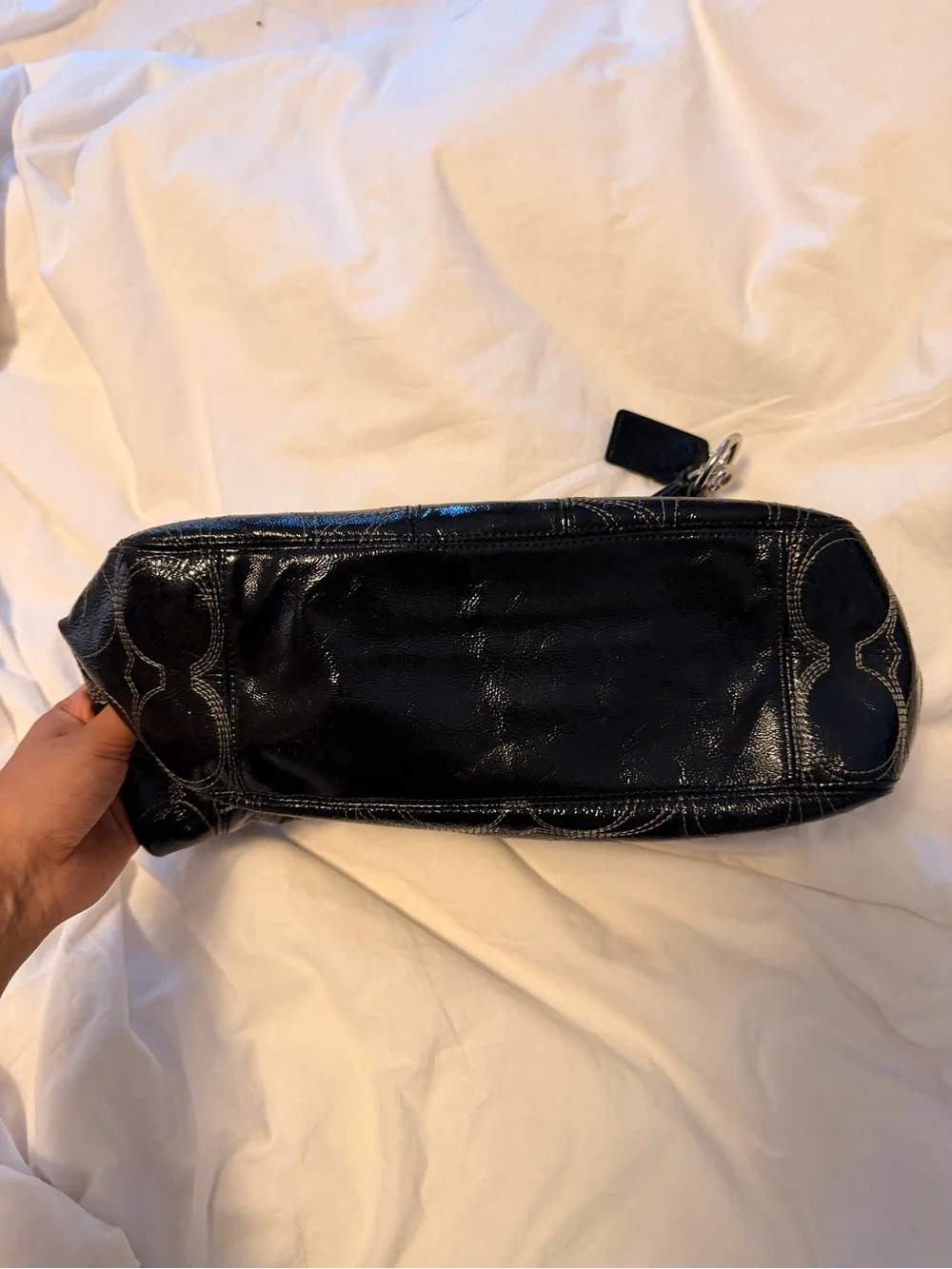 Coach Black Quilted Signature Hobo Bag